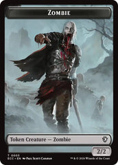 Zombie // Elf Warrior Double-Sided Token [Lorwyn Eclipsed Tokens] | Gear Gaming Fayetteville