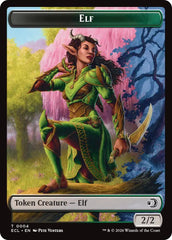 Elf // Treasure Double-Sided Token [Lorwyn Eclipsed Tokens] | Gear Gaming Fayetteville