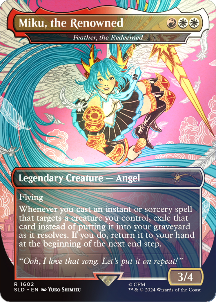 Miku, the Renowned - Feather, the Redeemed (Rainbow Foil) [Secret Lair Drop Series] | Gear Gaming Fayetteville