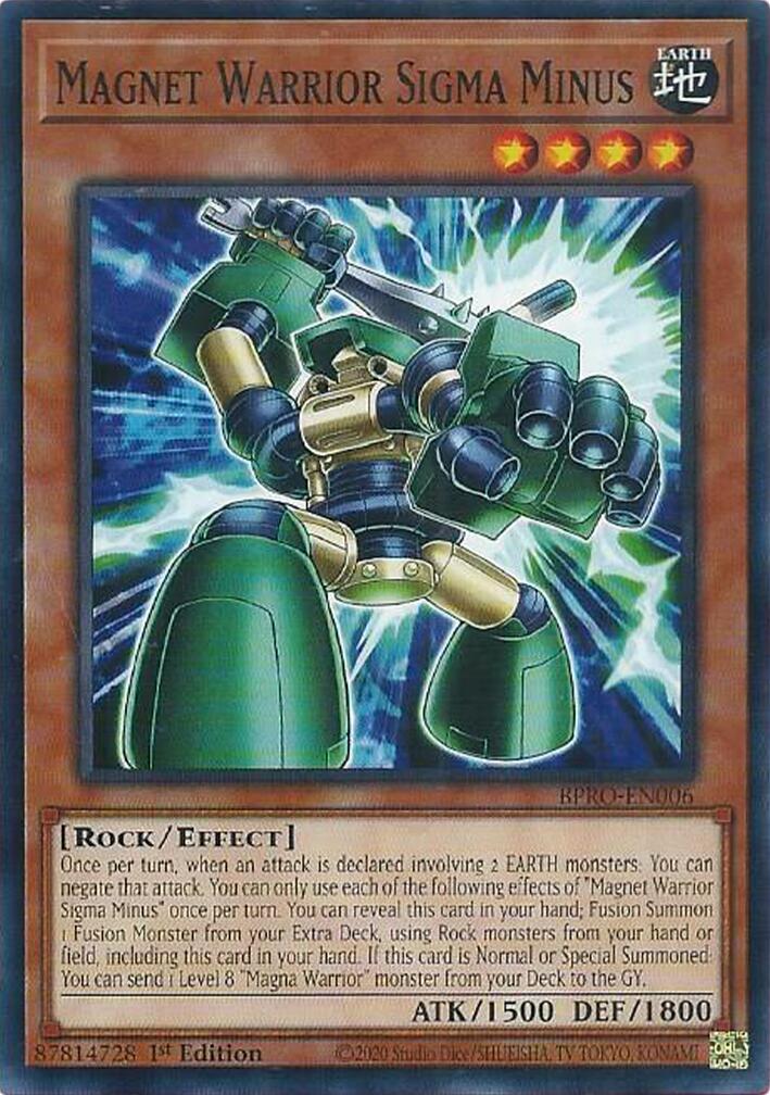 Magnet Warrior Sigma Minus [BPRO-EN006] Common | Gear Gaming Fayetteville