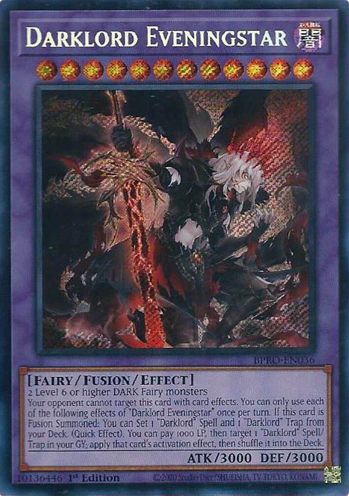 Darklord Eveningstar [BPRO-EN036] Secret Rare | Gear Gaming Fayetteville