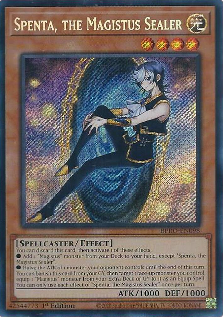 Spenta, the Magistus Sealer [BPRO-EN098] Secret Rare | Gear Gaming Fayetteville