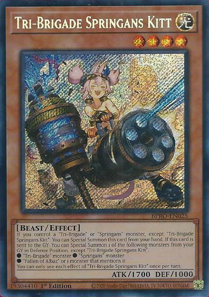 Tri-Brigade Springans Kitt [BPRO-EN025] Secret Rare | Gear Gaming Fayetteville