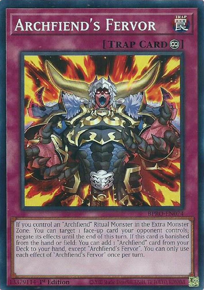 Archfiend's Fervor [BPRO-EN074] Common | Gear Gaming Fayetteville