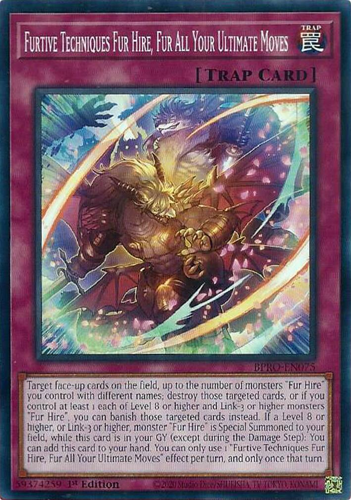 Furtive Techniques Fur Hire, Fur All Your Ultimate Moves [BPRO-EN075] Common | Gear Gaming Fayetteville