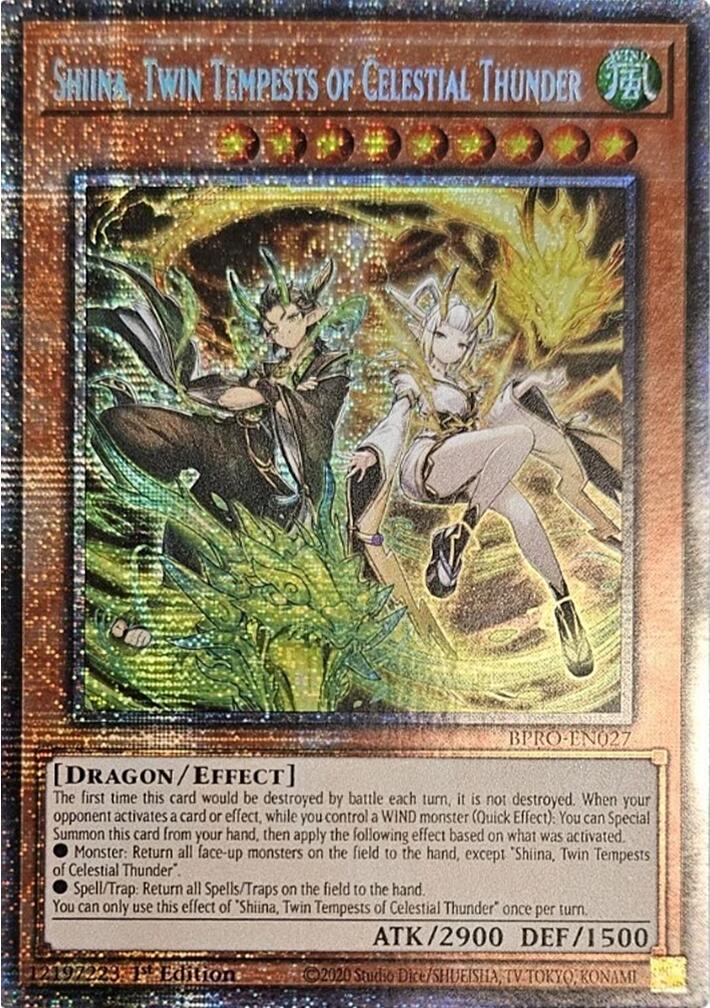 Shiina, Twin Tempests of Celestial Thunder [BPRO-EN027] Starlight Rare | Gear Gaming Fayetteville