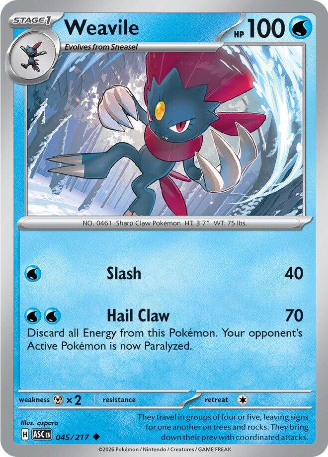 Weavile (045/217) [Mega Evolution: Ascended Heroes] | Gear Gaming Fayetteville