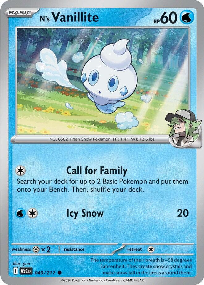 N's Vanillite (049/217) [Mega Evolution: Ascended Heroes] | Gear Gaming Fayetteville
