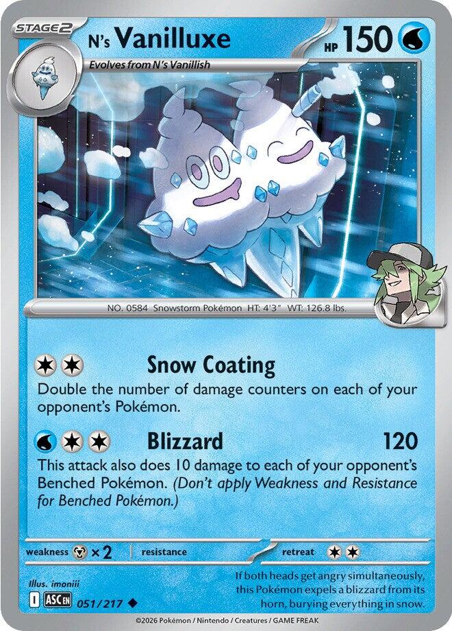 N's Vanilluxe (051/217) [Mega Evolution: Ascended Heroes] | Gear Gaming Fayetteville