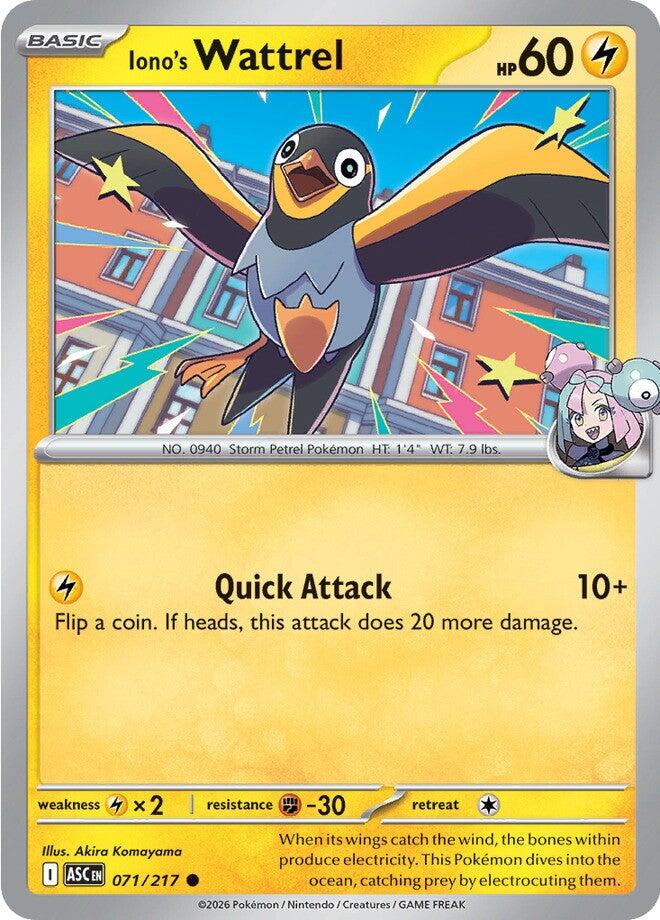 Iono's Wattrel (071/217) [Mega Evolution: Ascended Heroes] | Gear Gaming Fayetteville