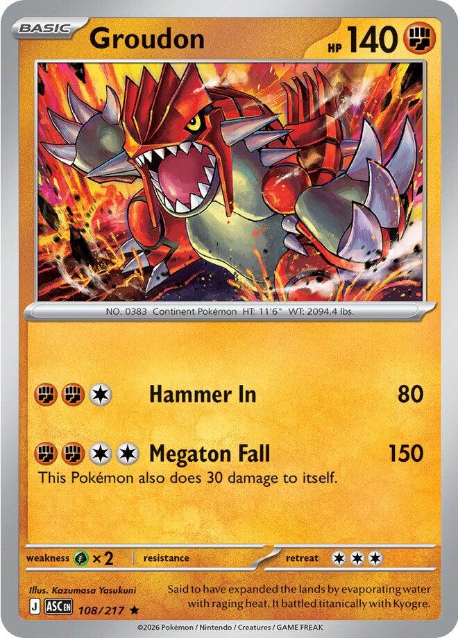 Groudon (108/217) [Mega Evolution: Ascended Heroes] | Gear Gaming Fayetteville