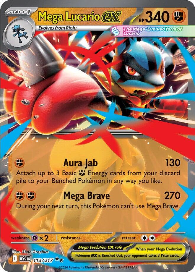 Mega Lucario ex (113/217) [Mega Evolution: Ascended Heroes] | Gear Gaming Fayetteville