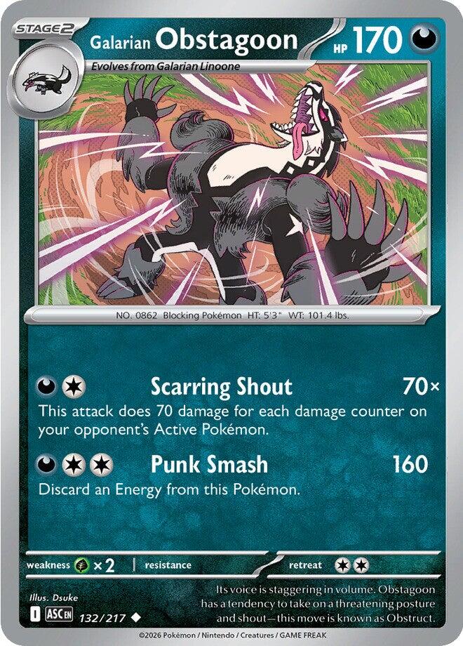 Galarian Obstagoon (132/217) [Mega Evolution: Ascended Heroes] | Gear Gaming Fayetteville