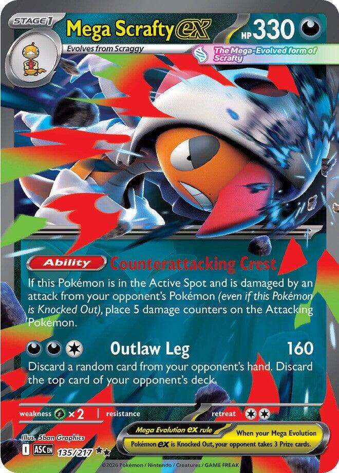 Mega Scrafty ex (135/217) [Mega Evolution: Ascended Heroes] | Gear Gaming Fayetteville