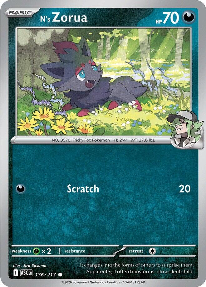 N's Zorua (136/217) [Mega Evolution: Ascended Heroes] | Gear Gaming Fayetteville