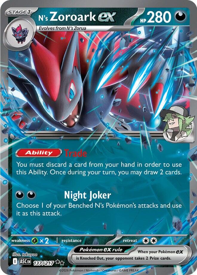 N's Zoroark ex (137/217) [Mega Evolution: Ascended Heroes] | Gear Gaming Fayetteville