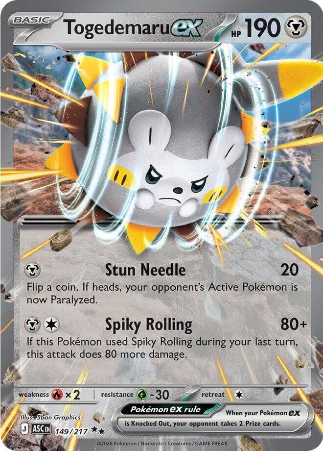 Togedemaru ex (149/217) [Mega Evolution: Ascended Heroes] | Gear Gaming Fayetteville