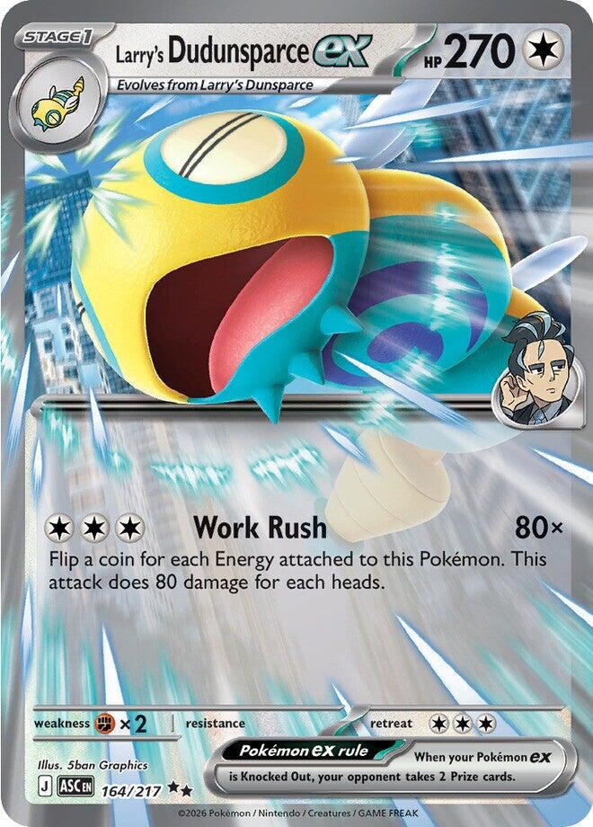 Larry's Dudunsparce ex (164/217) [Mega Evolution: Ascended Heroes] | Gear Gaming Fayetteville