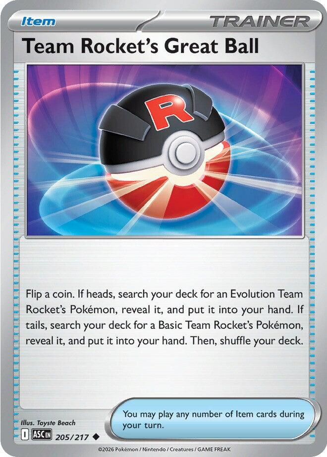 Team Rocket's Great Ball (205/217) [Mega Evolution: Ascended Heroes] | Gear Gaming Fayetteville