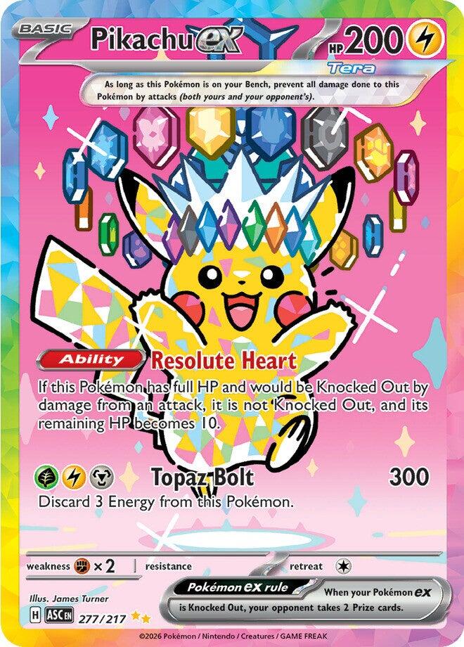 Pikachu ex (277/217) [Mega Evolution: Ascended Heroes] | Gear Gaming Fayetteville