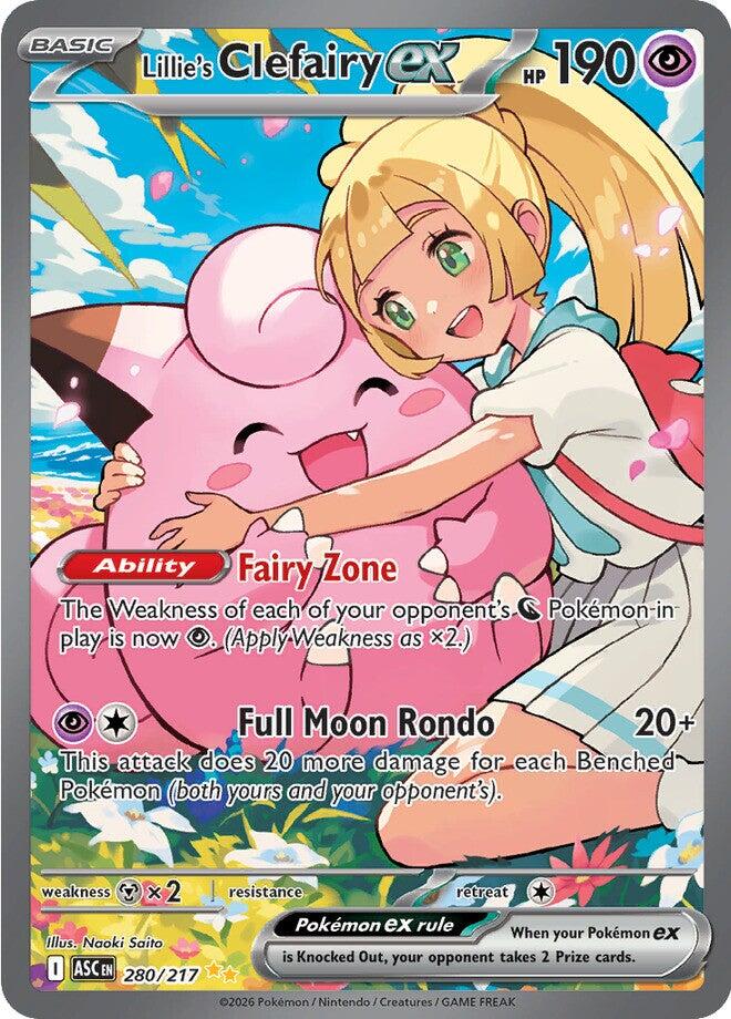 Lillie's Clefairy ex (280/217) [Mega Evolution: Ascended Heroes] | Gear Gaming Fayetteville
