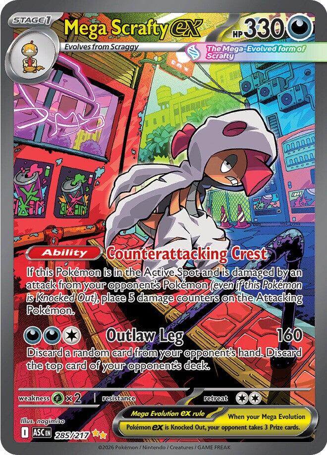 Mega Scrafty ex (285/217) [Mega Evolution: Ascended Heroes] | Gear Gaming Fayetteville