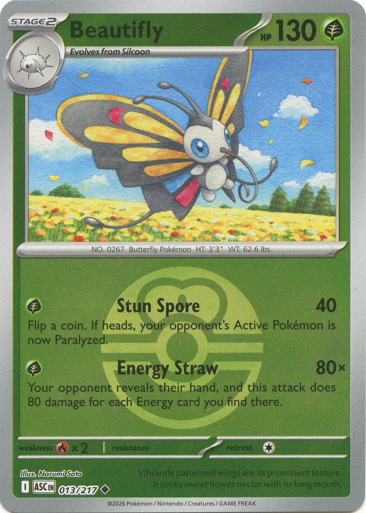 Beautifly (013/217) (Love Ball) [Mega Evolution: Ascended Heroes] | Gear Gaming Fayetteville