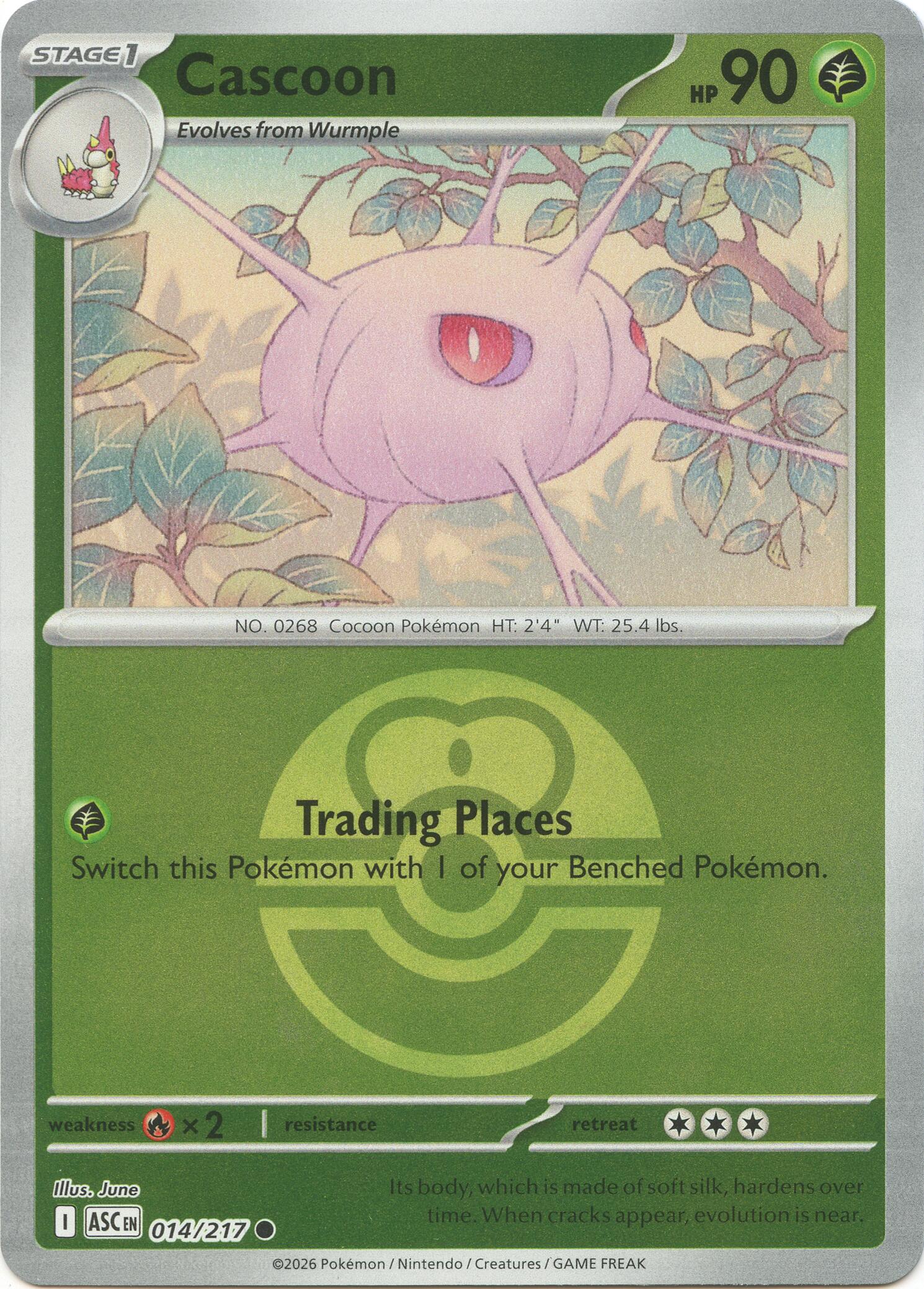 Cascoon (014/217) (Love Ball) [Mega Evolution: Ascended Heroes] | Gear Gaming Fayetteville