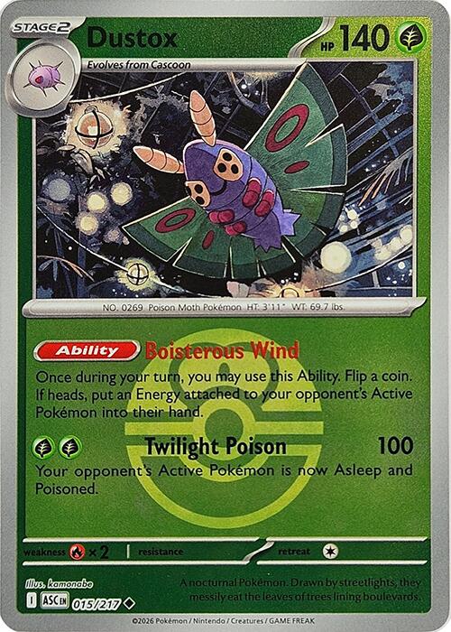 Dustox (015/217) (Love Ball) [Mega Evolution: Ascended Heroes] | Gear Gaming Fayetteville