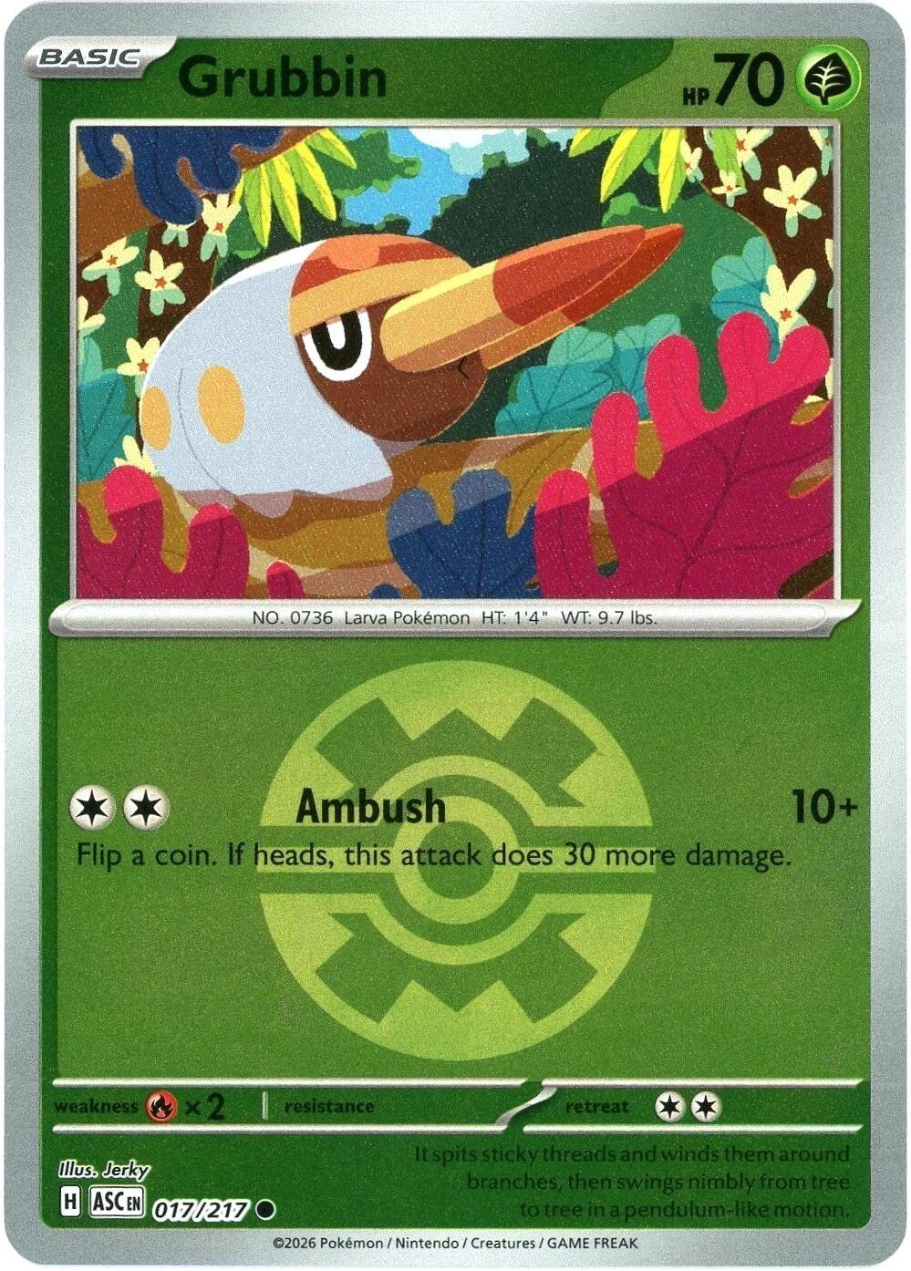 Grubbin (017/217) (Quick Ball) [Mega Evolution: Ascended Heroes] | Gear Gaming Fayetteville
