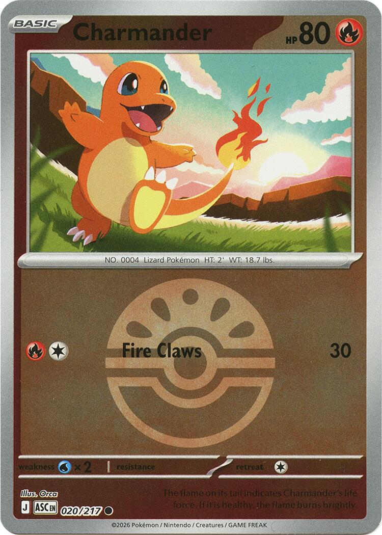 Charmander (020/217) (Quick Ball) [Mega Evolution: Ascended Heroes] | Gear Gaming Fayetteville