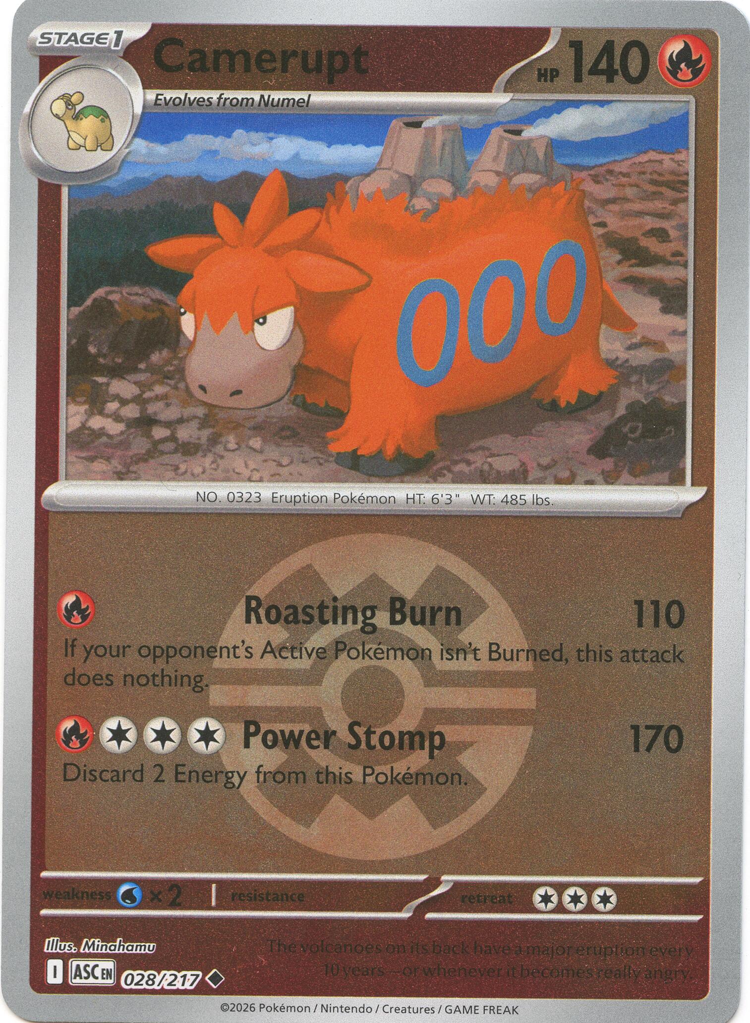 Camerupt (028/217) (Quick Ball) [Mega Evolution: Ascended Heroes] | Gear Gaming Fayetteville