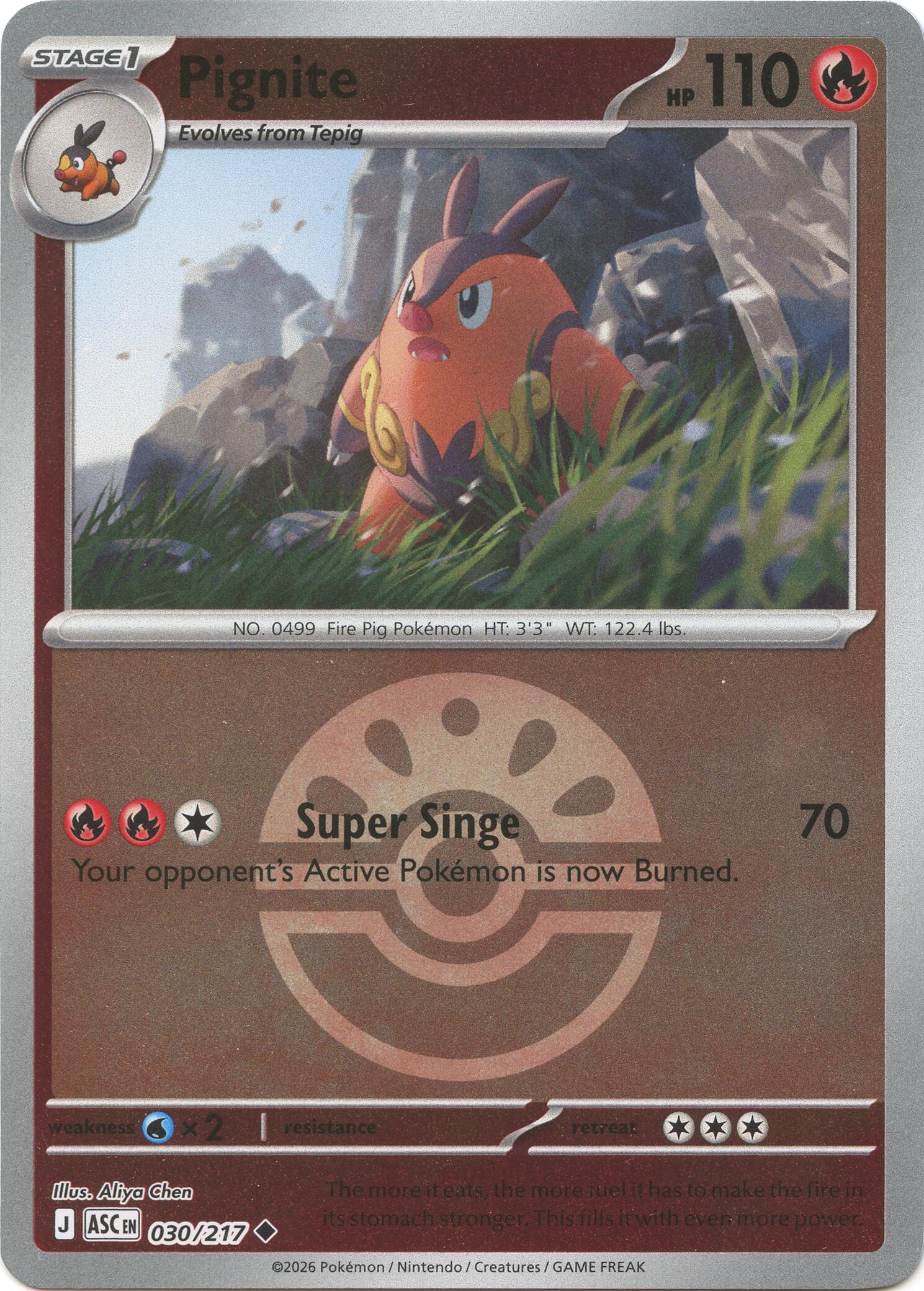 Pignite (030/217) (Friend Ball) [Mega Evolution: Ascended Heroes] | Gear Gaming Fayetteville