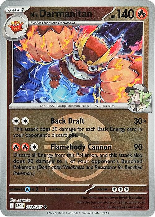 N's Darmanitan (033/217) (Poke Ball) [Mega Evolution: Ascended Heroes] | Gear Gaming Fayetteville