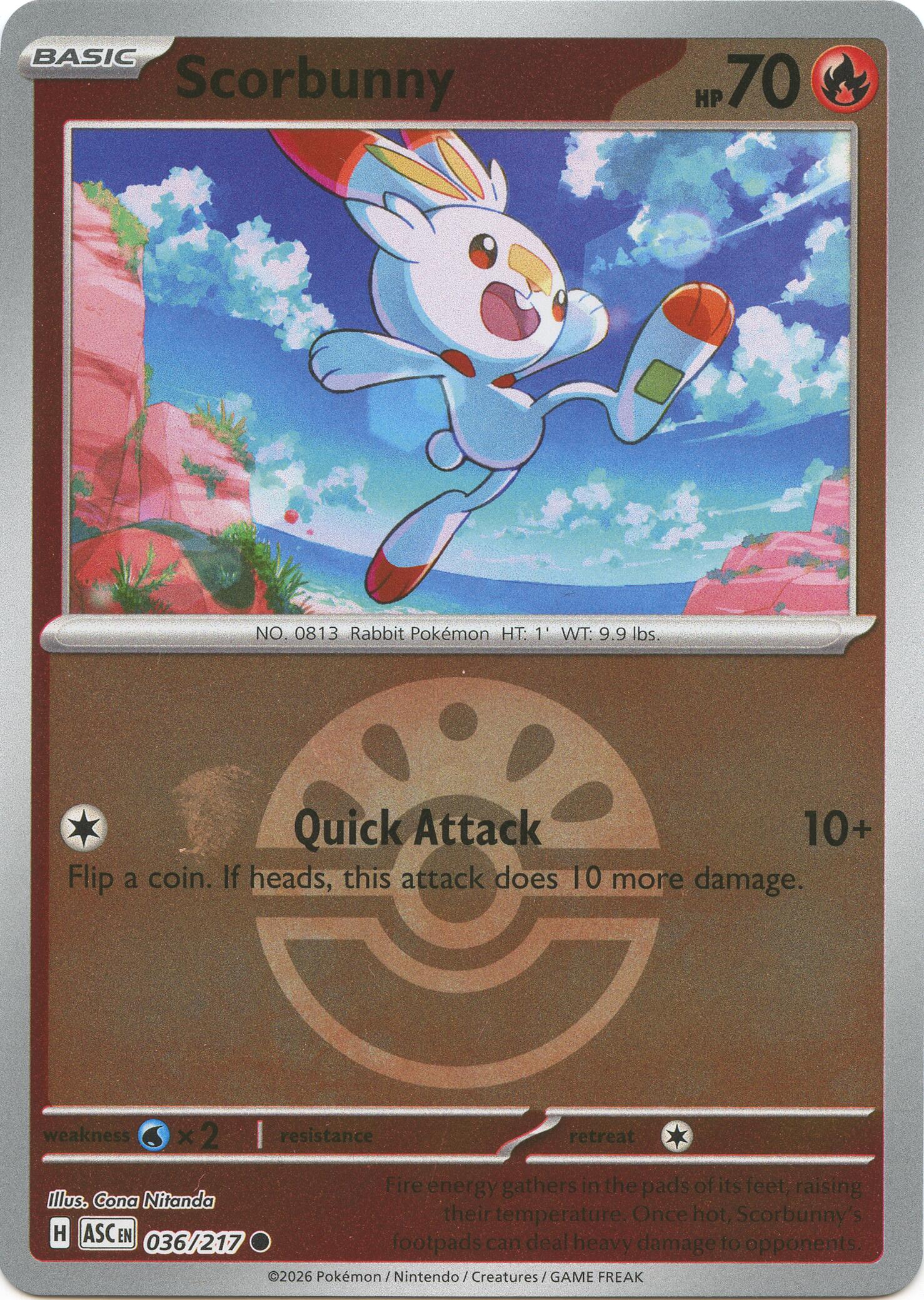 Scorbunny (036/217) (Friend Ball) [Mega Evolution: Ascended Heroes] | Gear Gaming Fayetteville