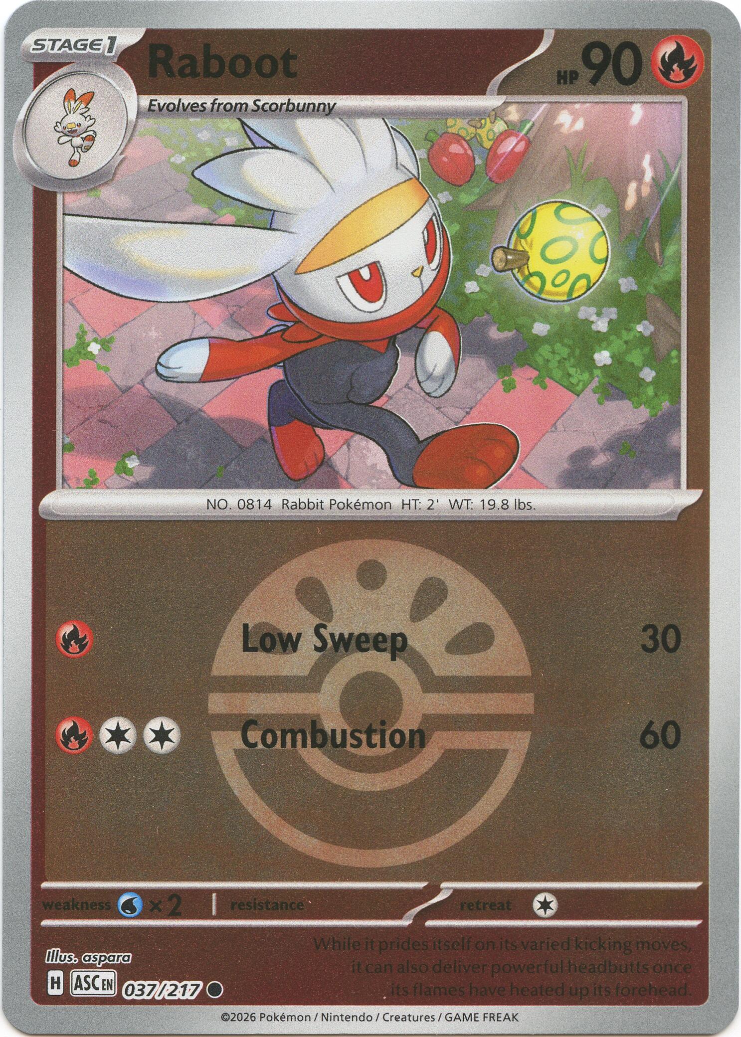 Raboot (037/217) (Friend Ball) [Mega Evolution: Ascended Heroes] | Gear Gaming Fayetteville