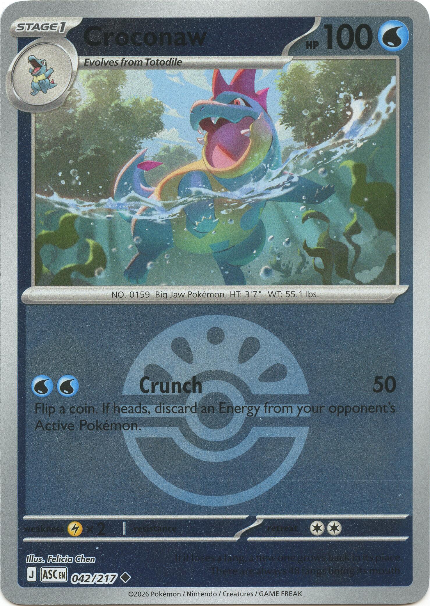 Croconaw (042/217) (Friend Ball) [Mega Evolution: Ascended Heroes] | Gear Gaming Fayetteville