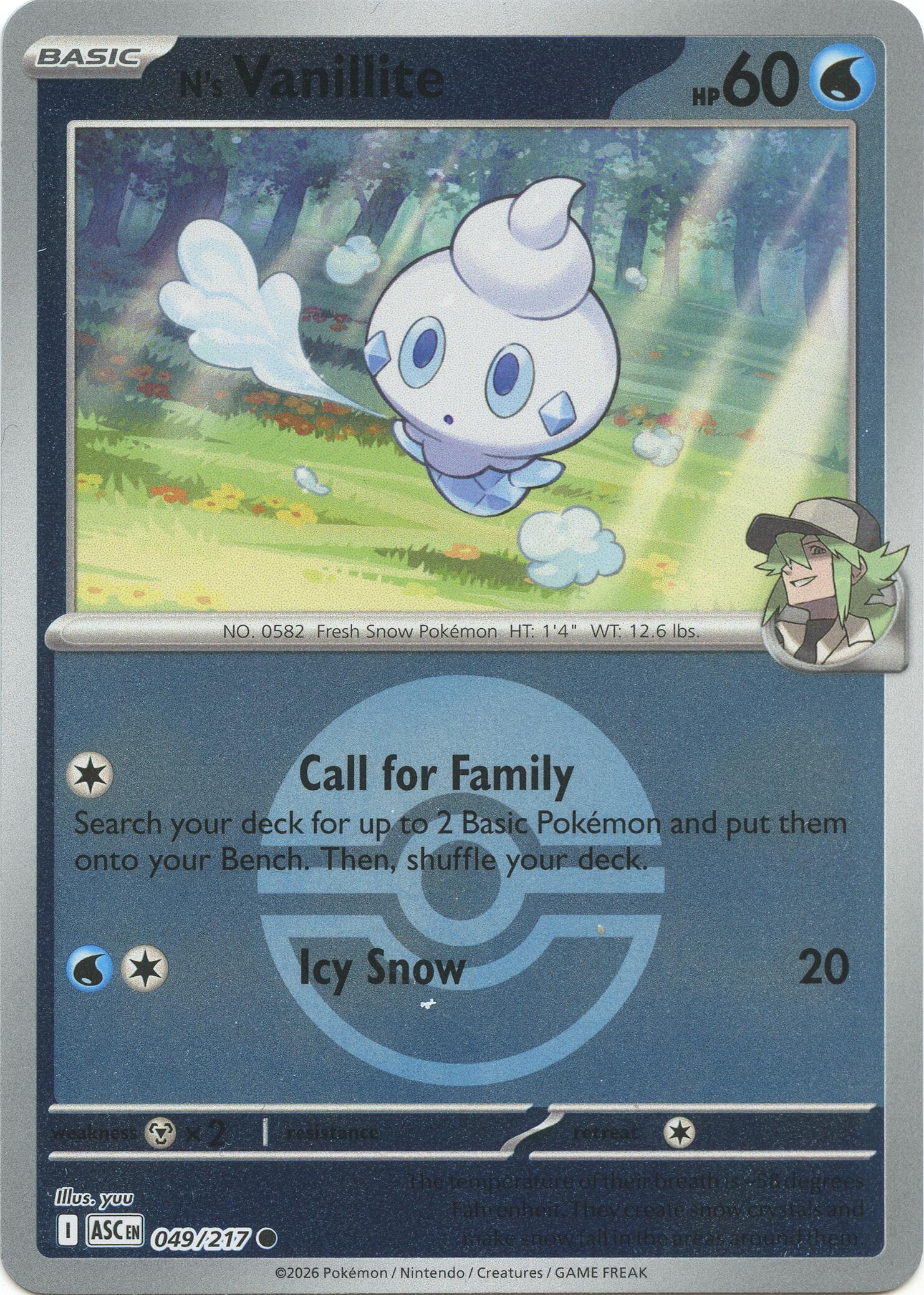N's Vanillite (049/217) (Poke Ball) [Mega Evolution: Ascended Heroes] | Gear Gaming Fayetteville