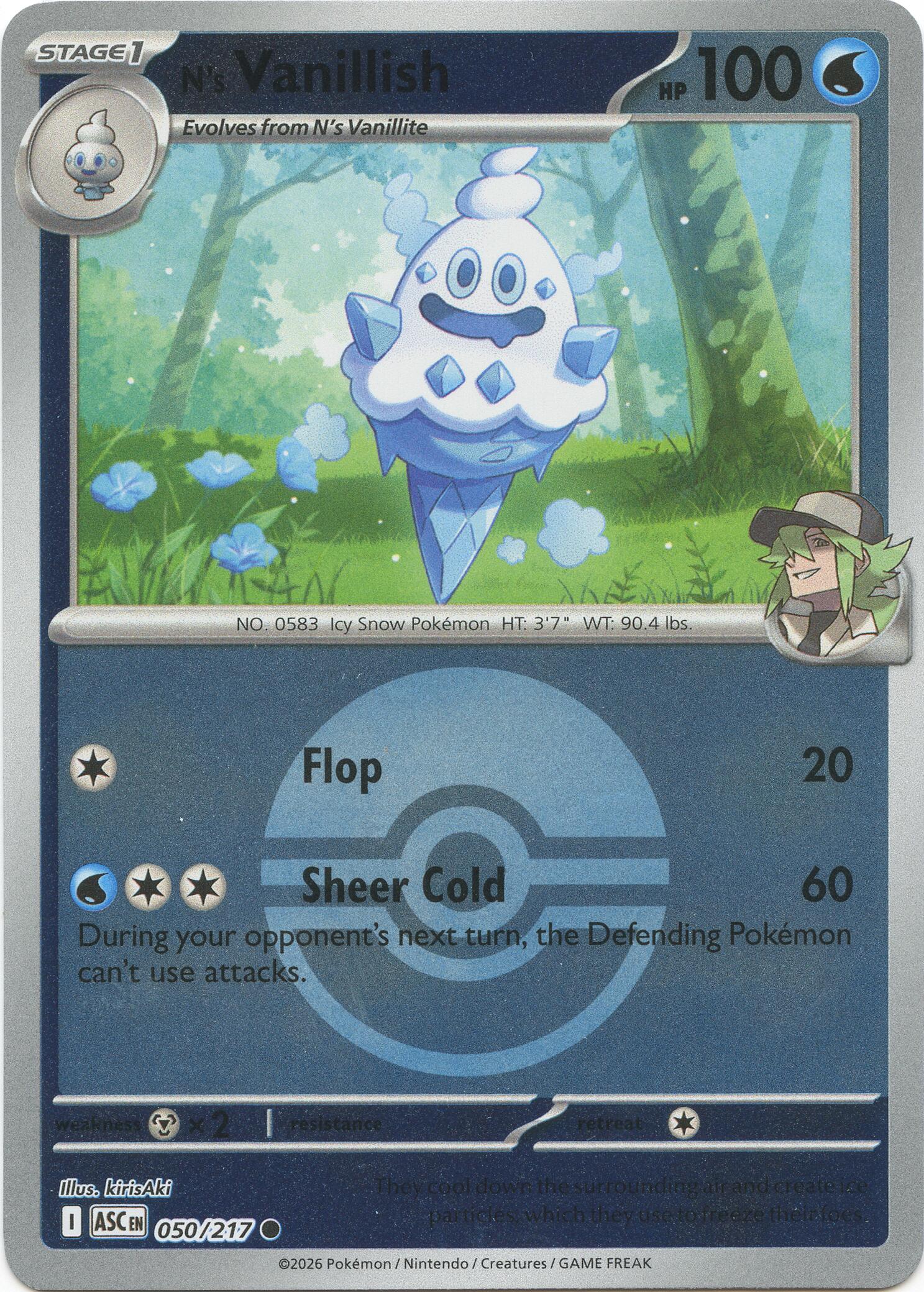 N's Vanillish (050/217) (Poke Ball) [Mega Evolution: Ascended Heroes] | Gear Gaming Fayetteville