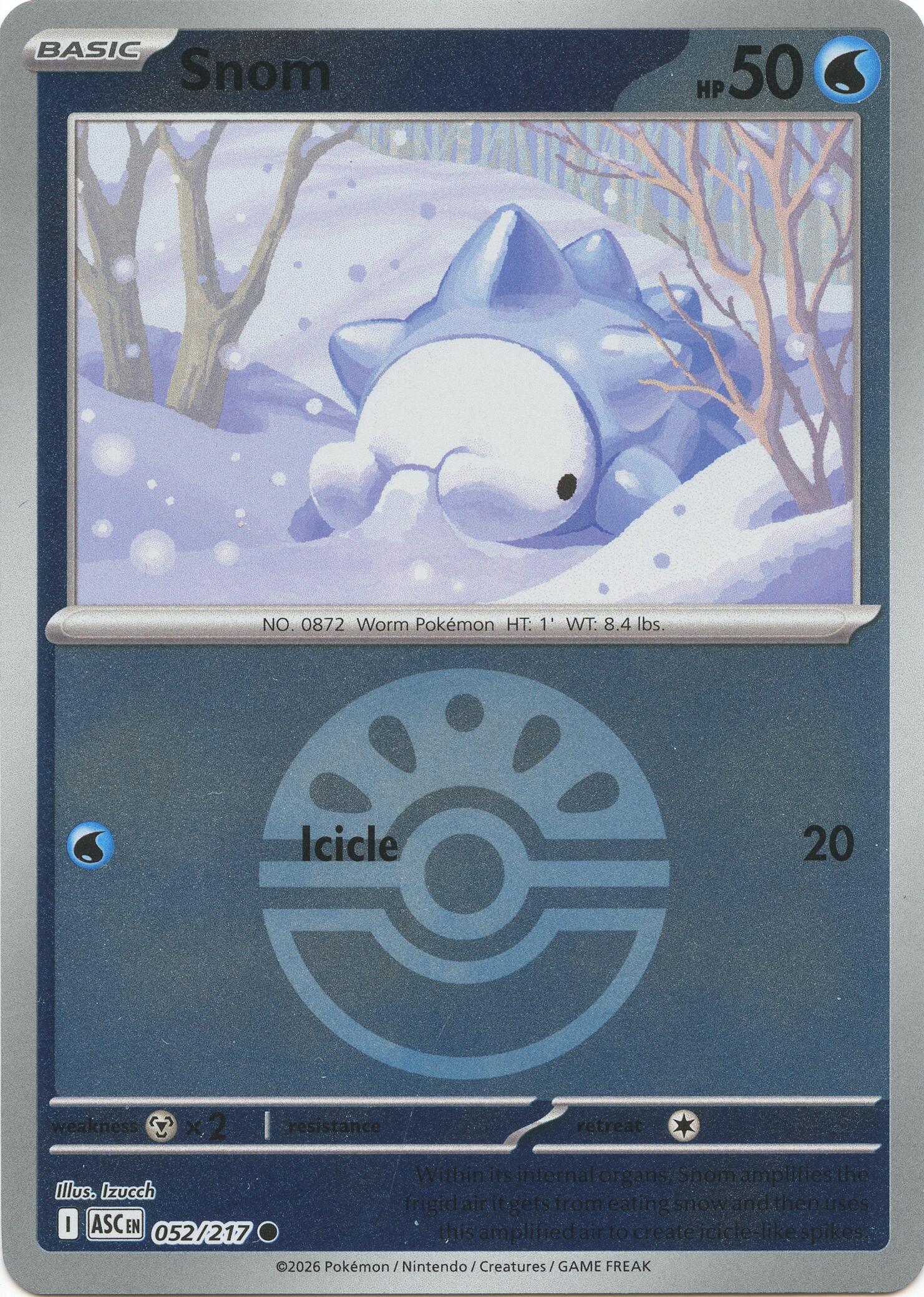 Snom (052/217) (Friend Ball) [Mega Evolution: Ascended Heroes] | Gear Gaming Fayetteville