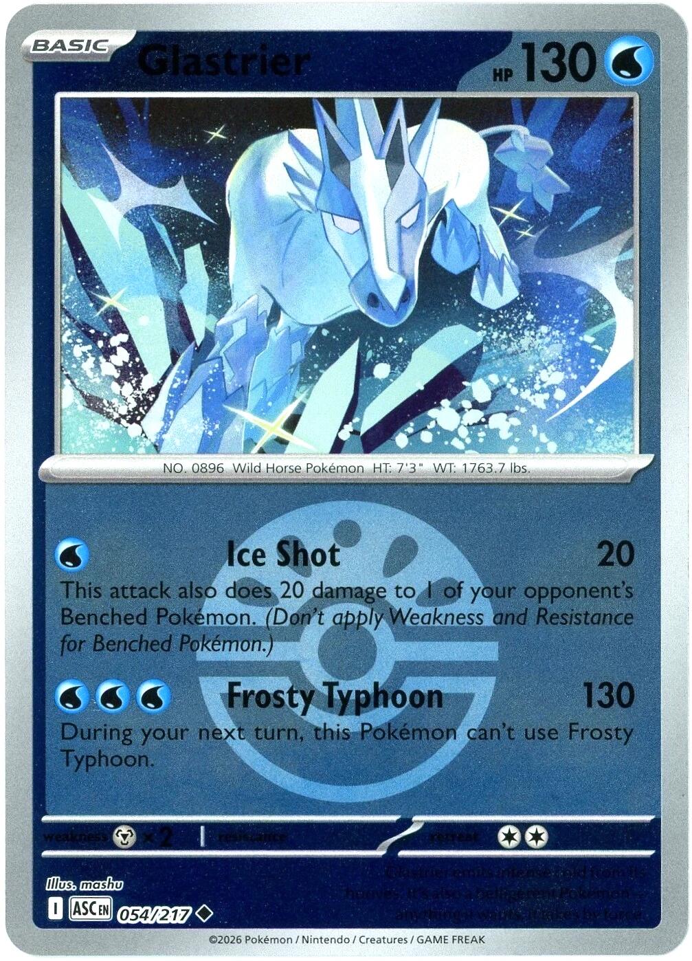 Glastrier (054/217) (Friend Ball) [Mega Evolution: Ascended Heroes] | Gear Gaming Fayetteville