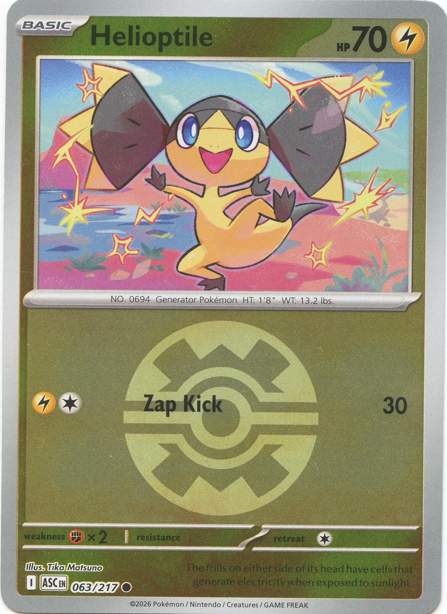 Helioptile (063/217) (Quick Ball) [Mega Evolution: Ascended Heroes] | Gear Gaming Fayetteville