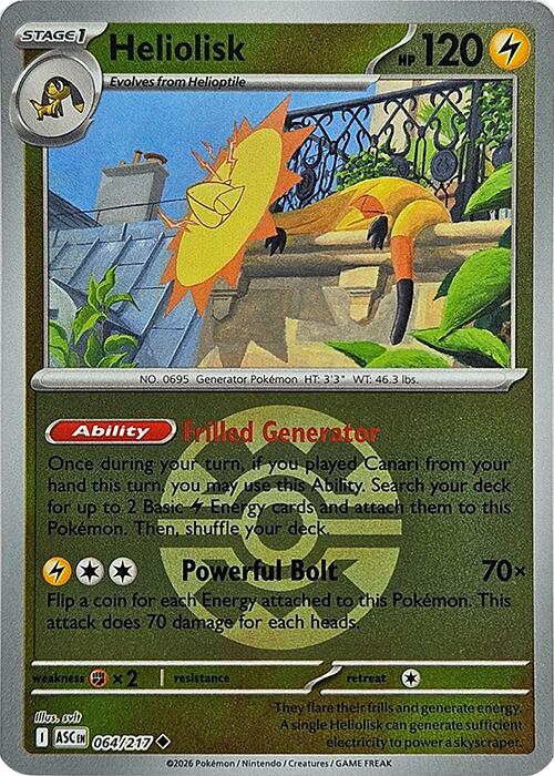 Heliolisk (064/217) (Quick Ball) [Mega Evolution: Ascended Heroes] | Gear Gaming Fayetteville