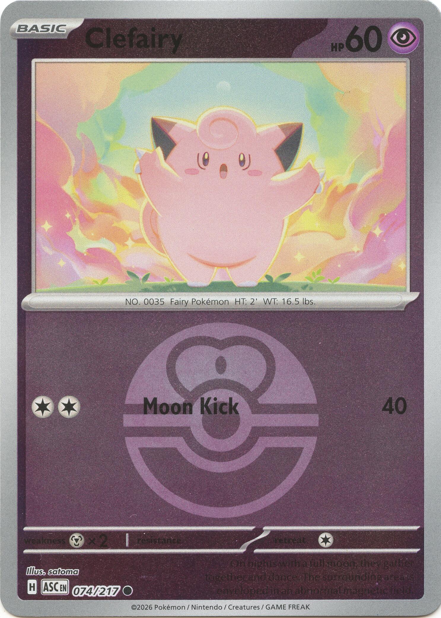 Clefairy (074/217) (Love Ball) [Mega Evolution: Ascended Heroes] | Gear Gaming Fayetteville