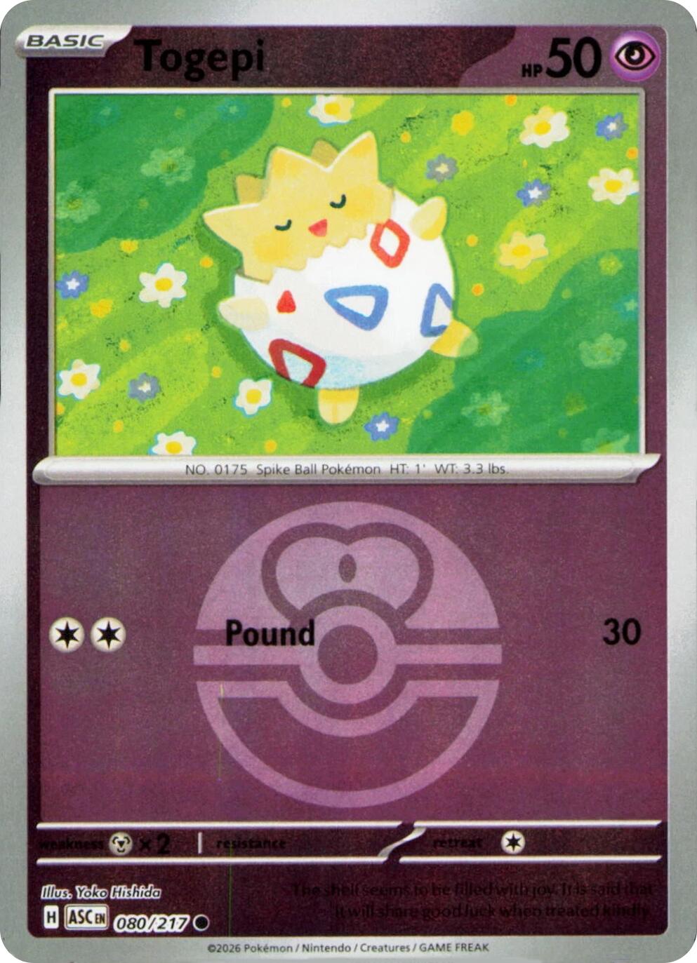 Togepi (080/217) (Love Ball) [Mega Evolution: Ascended Heroes] | Gear Gaming Fayetteville