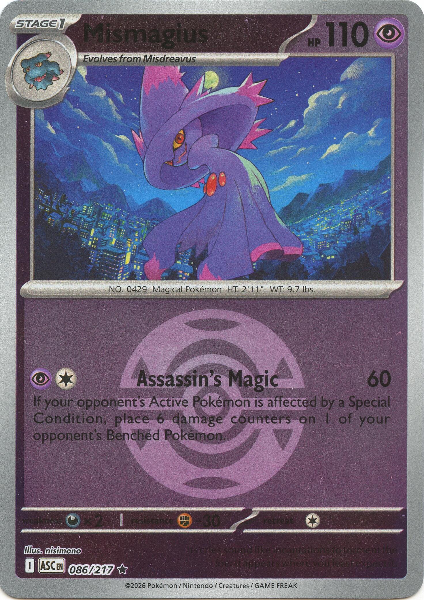 Mismagius (086/217) (Dusk Ball) [Mega Evolution: Ascended Heroes] | Gear Gaming Fayetteville