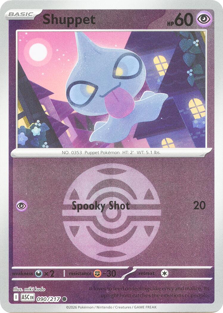 Shuppet (090/217) (Dusk Ball) [Mega Evolution: Ascended Heroes] | Gear Gaming Fayetteville