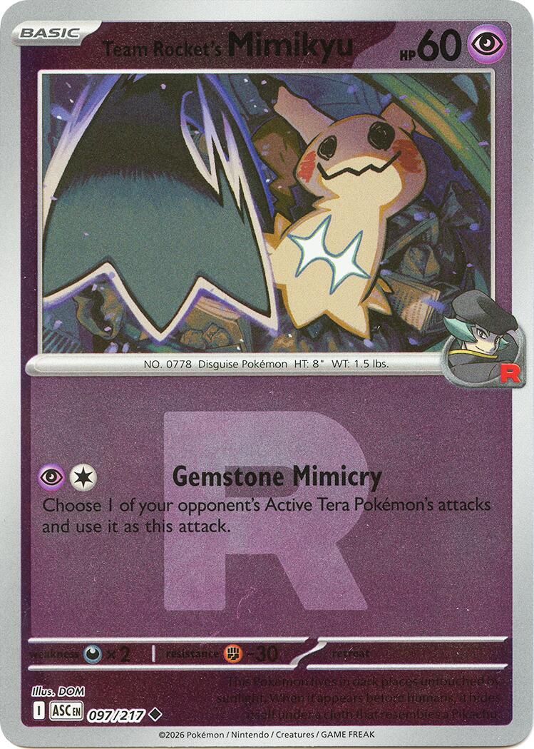 Team Rocket's Mimikyu (097/217) (Team Rocket) [Mega Evolution: Ascended Heroes] | Gear Gaming Fayetteville