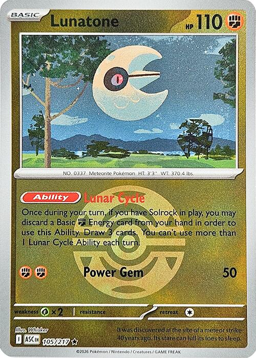 Lunatone (105/217) (Dusk Ball) [Mega Evolution: Ascended Heroes] | Gear Gaming Fayetteville