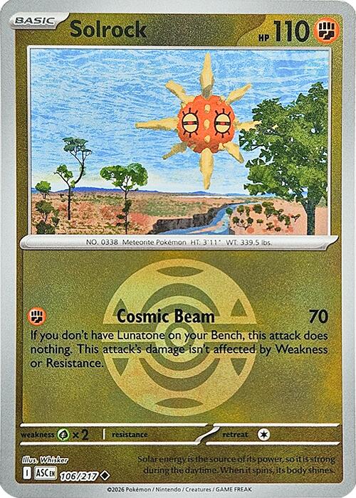 Solrock (106/217) (Dusk Ball) [Mega Evolution: Ascended Heroes] | Gear Gaming Fayetteville